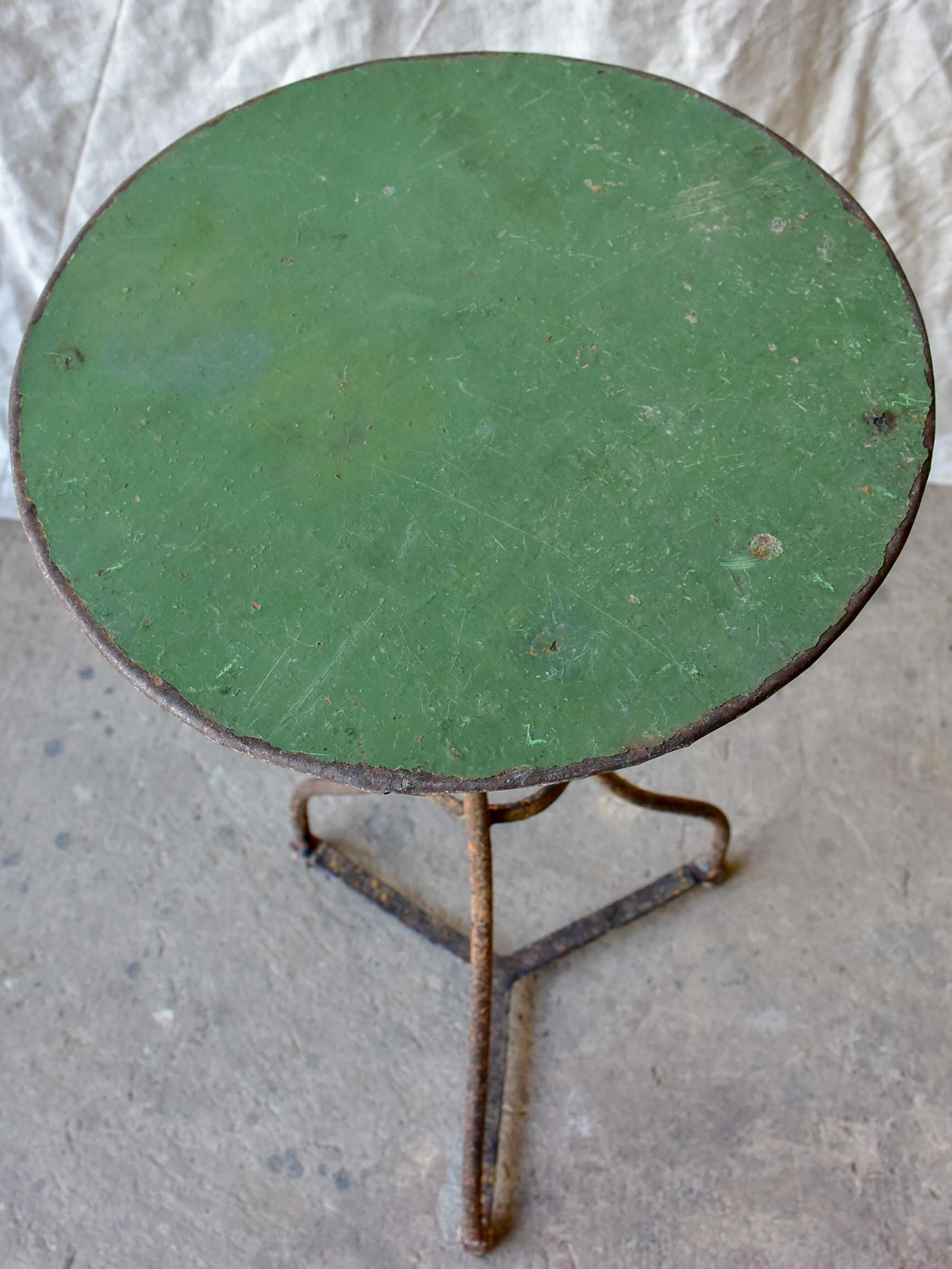 Small antique French garden table - round