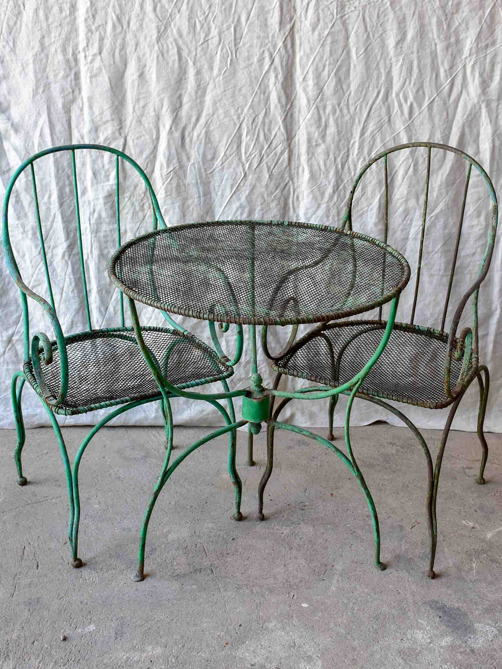 Antique French three piece garden set