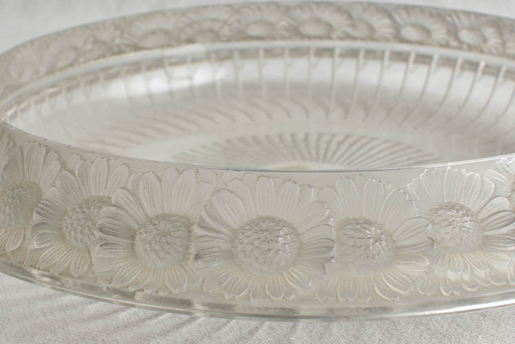 Elegant French blown crystal serving platter