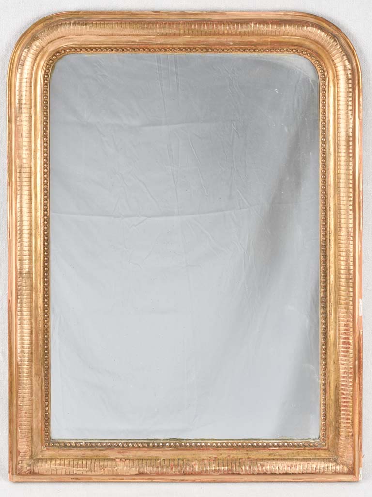 19th century Gilded Louis Philippe mirror - with stripe 34¾" x 25¼"