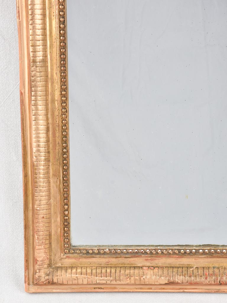 19th century Gilded Louis Philippe mirror - with stripe 34¾" x 25¼"