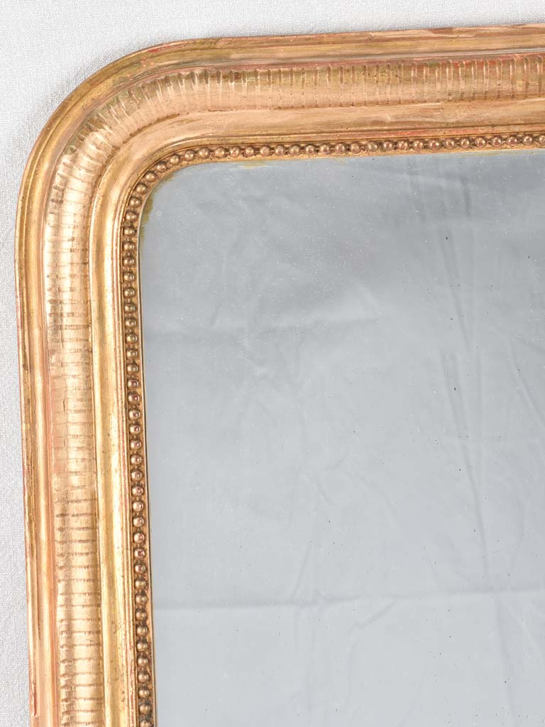 19th century Gilded Louis Philippe mirror - with stripe 34¾" x 25¼"