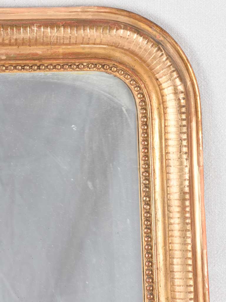 19th century Gilded Louis Philippe mirror - with stripe 34¾" x 25¼"