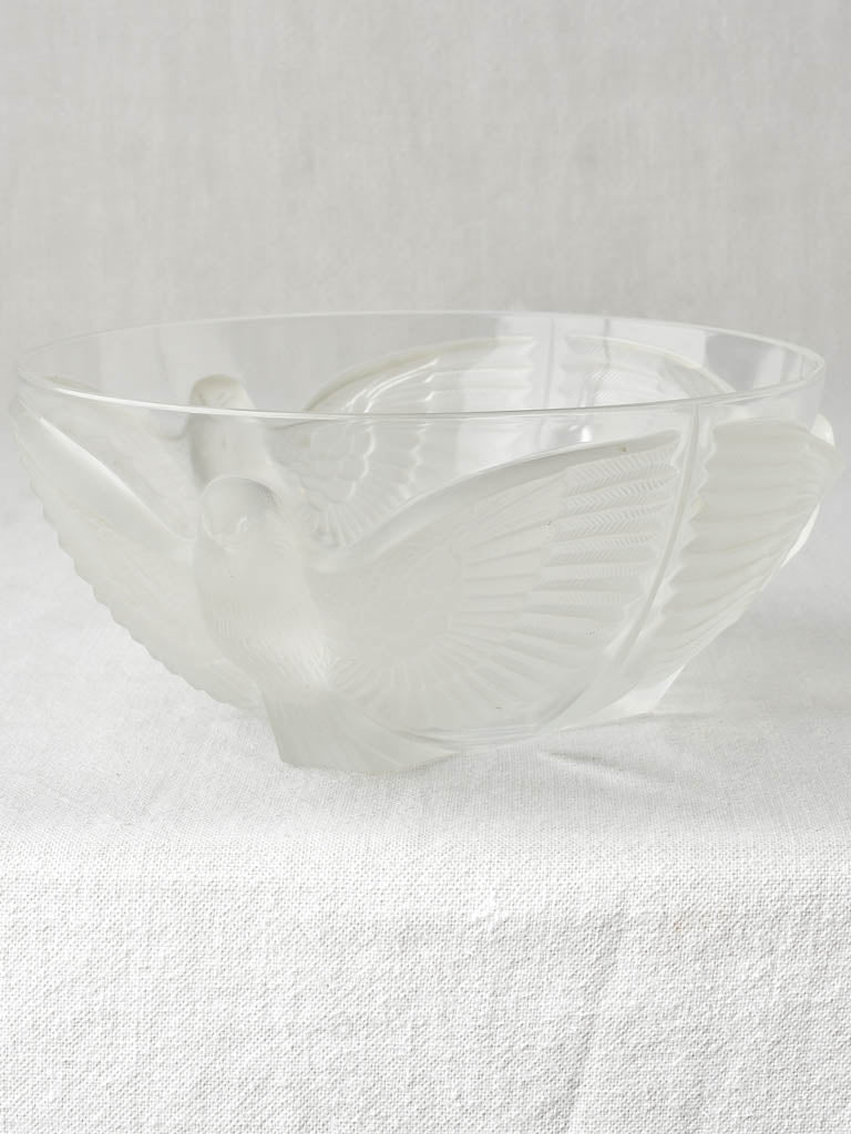 Ornate crystal serving bowl