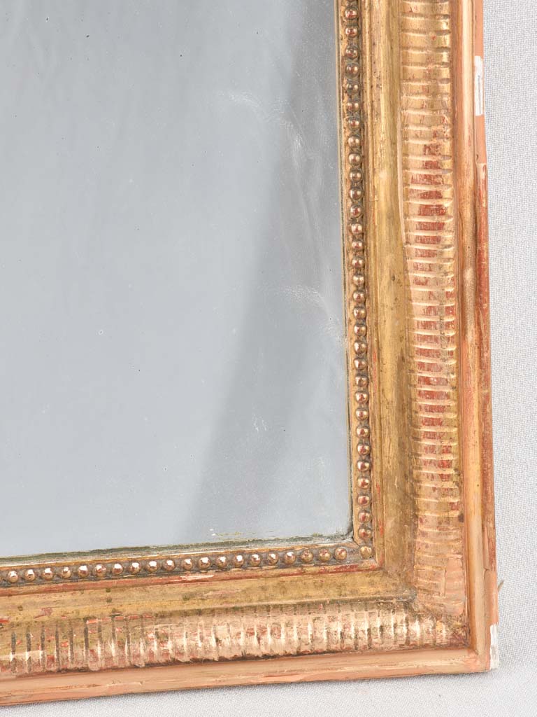 19th century Gilded Louis Philippe mirror - with stripe 34¾" x 25¼"