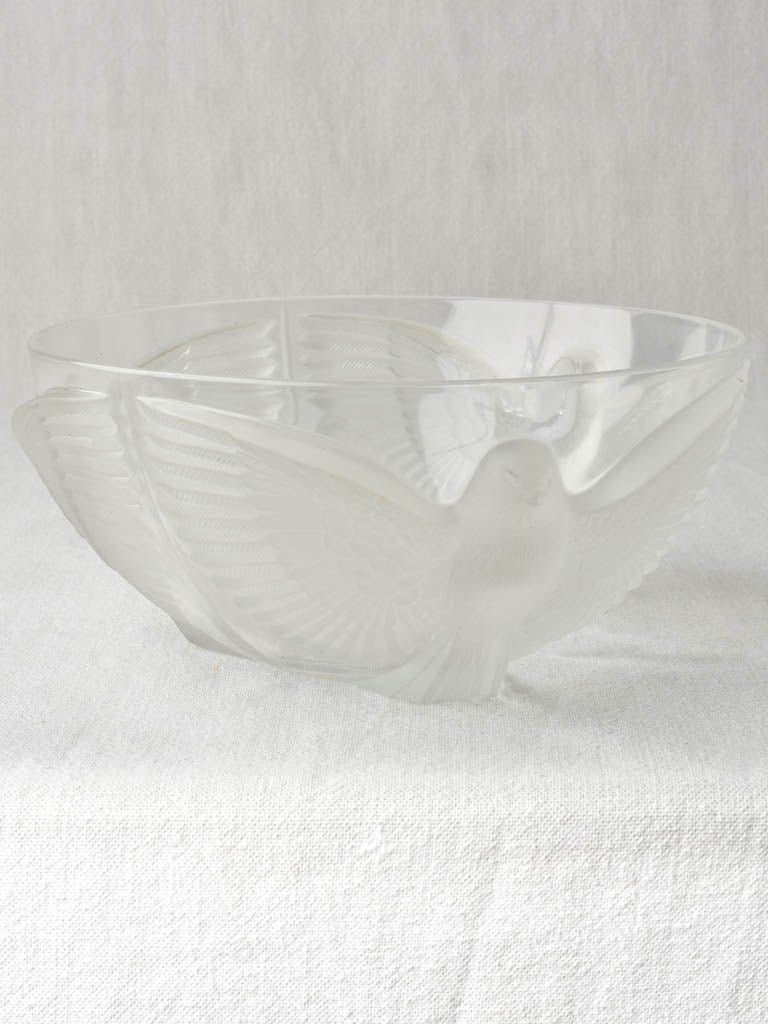 Antique translucent crystal bowl