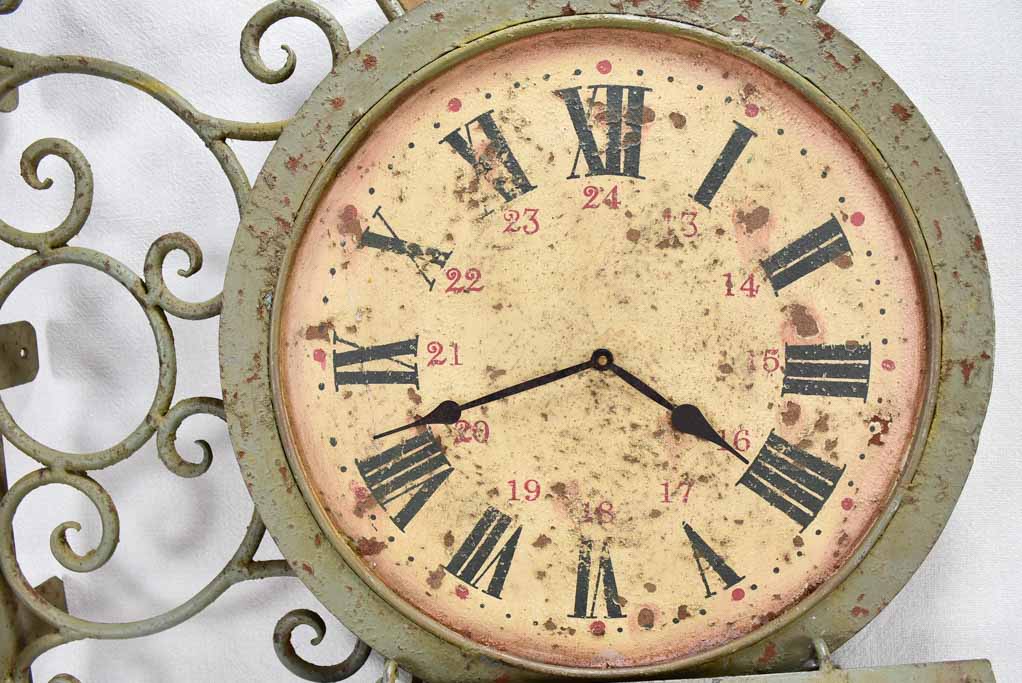 1950s clock and sign from a train station