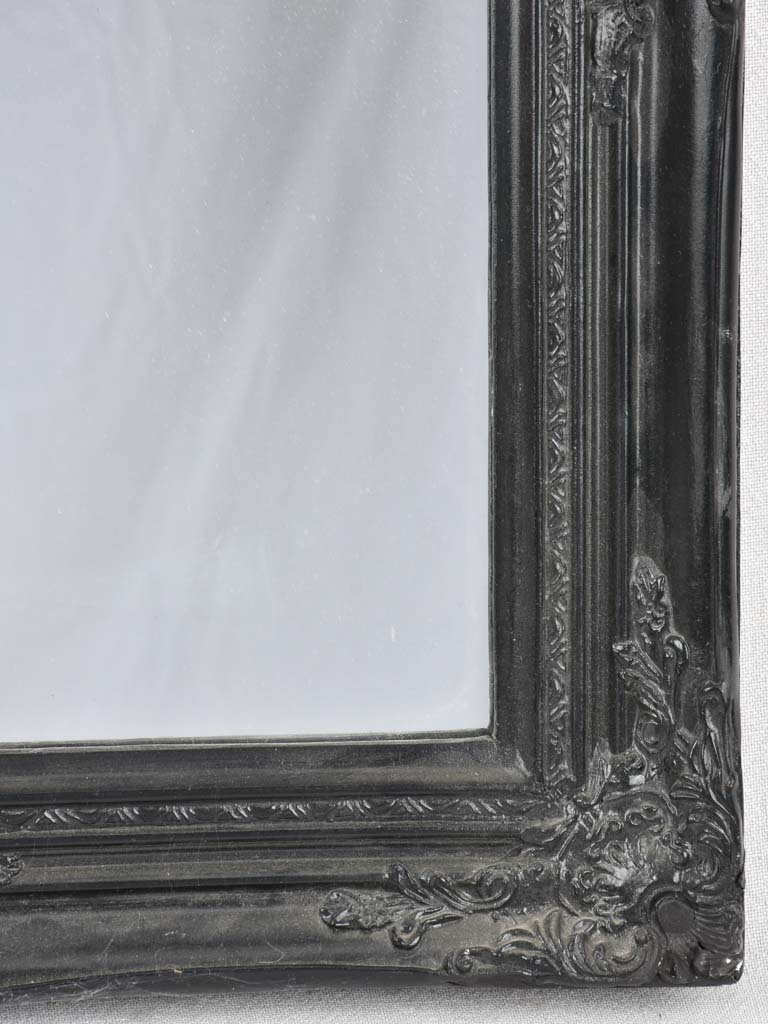 Vintage French mirror with black frame 29½" x 25¼"