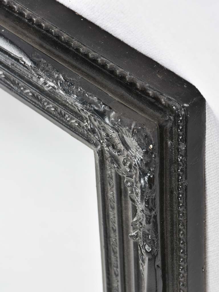 Vintage French mirror with black frame 29½" x 25¼"