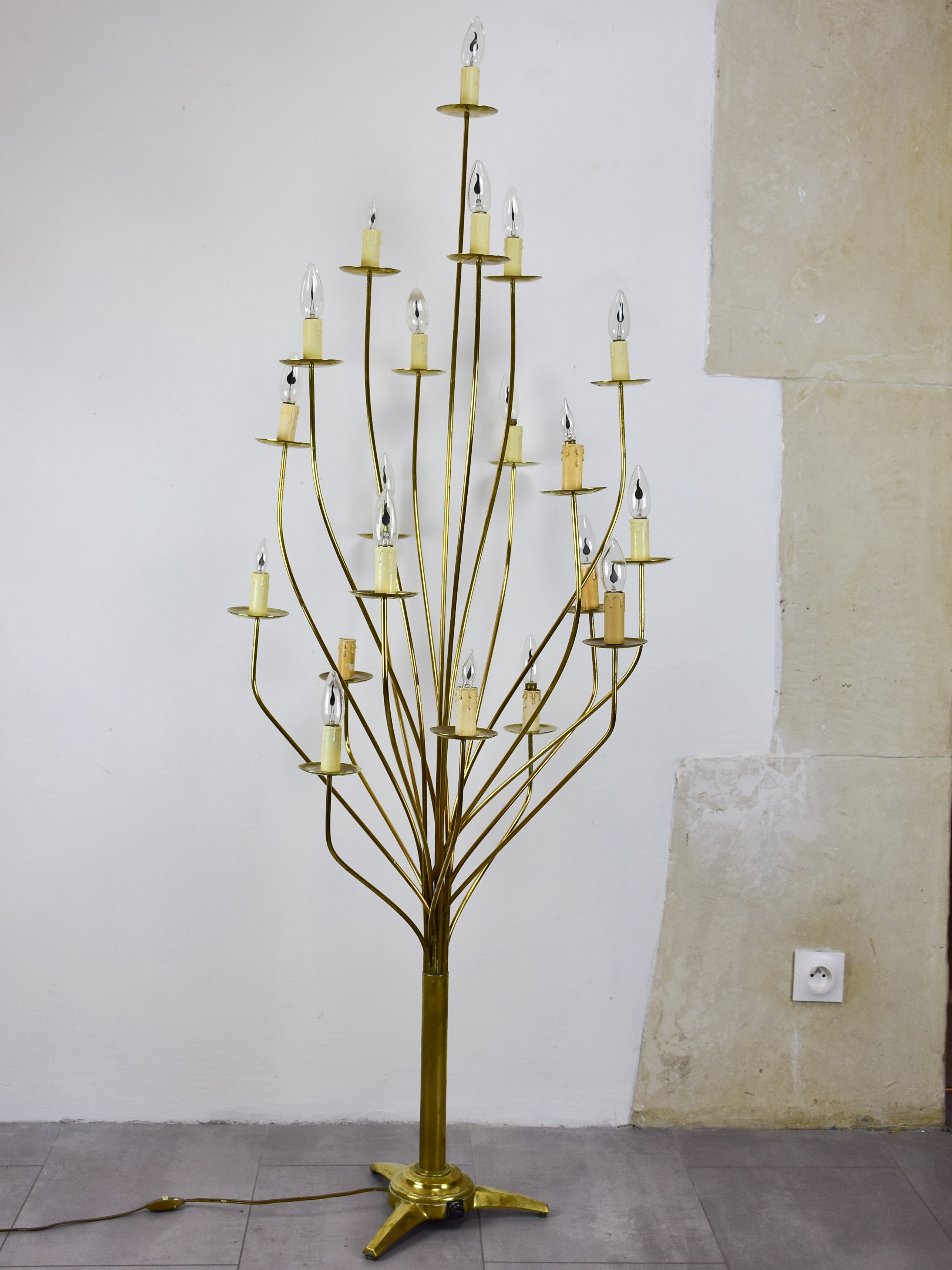 Mid-century floor lamp - tree with 20 lights