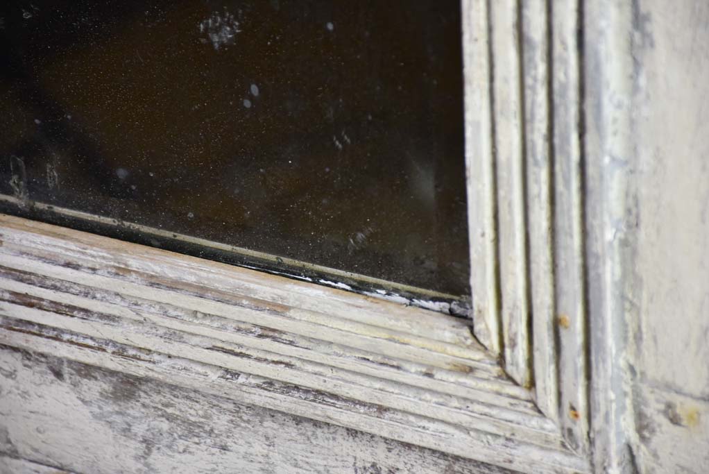 Late 18th Century Directoire trumeau mirror with grey patina 42½" x 43"