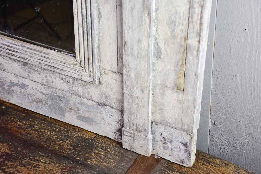 Late 18th Century Directoire trumeau mirror with grey patina 42½" x 43"