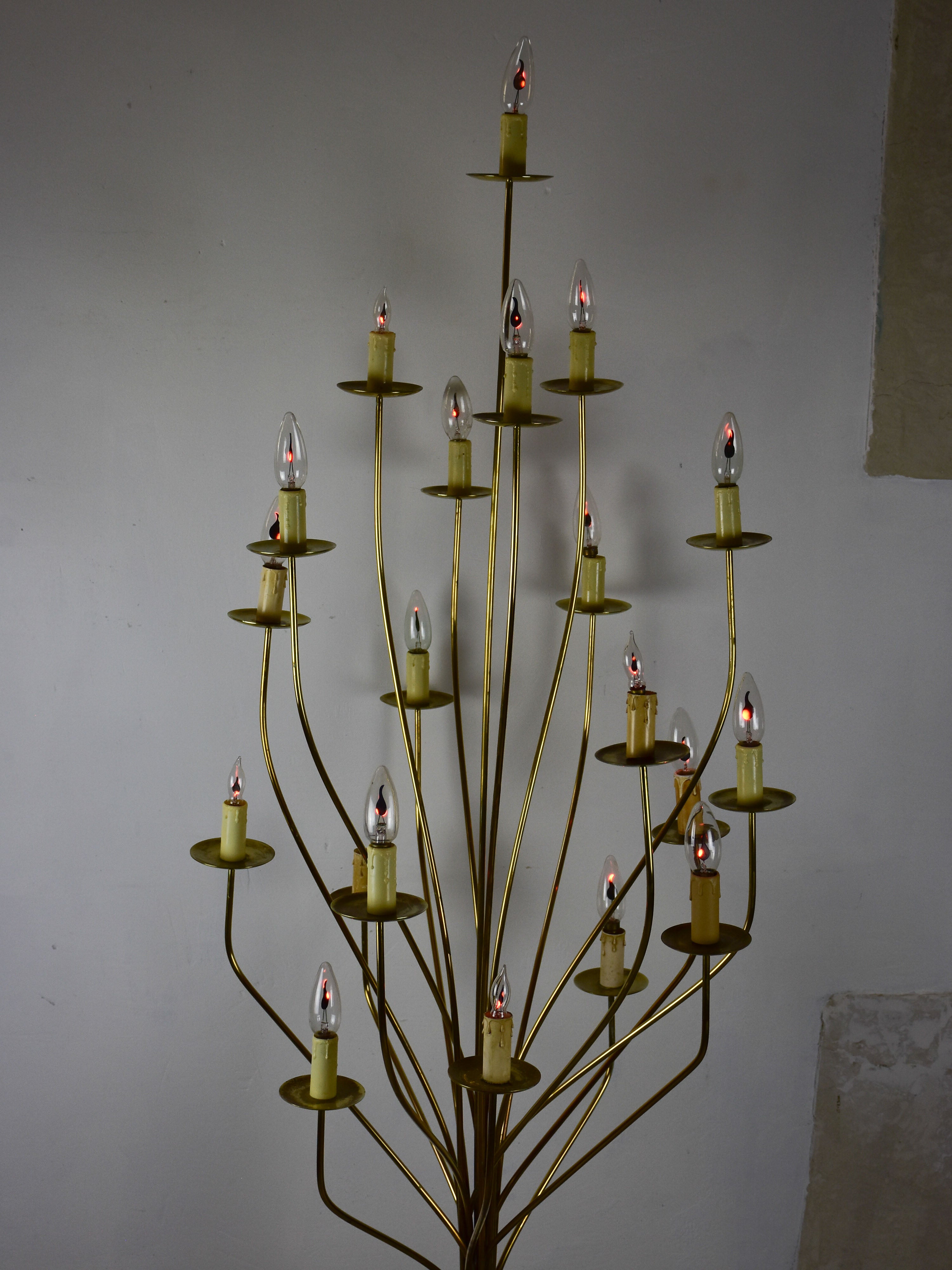 Mid-century floor lamp - tree with 20 lights