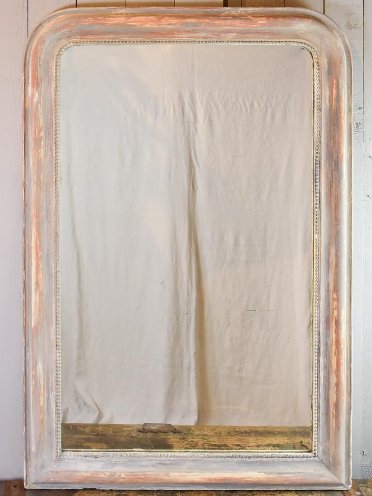 Very large 19th Century Louis Philippe mirror with painted frame 54¾" x 37"