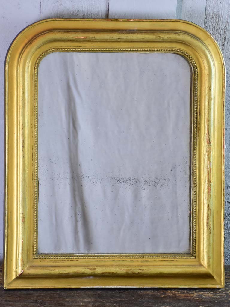 Small antique French Louis Philippe mirror with original glass 18½" x 22"