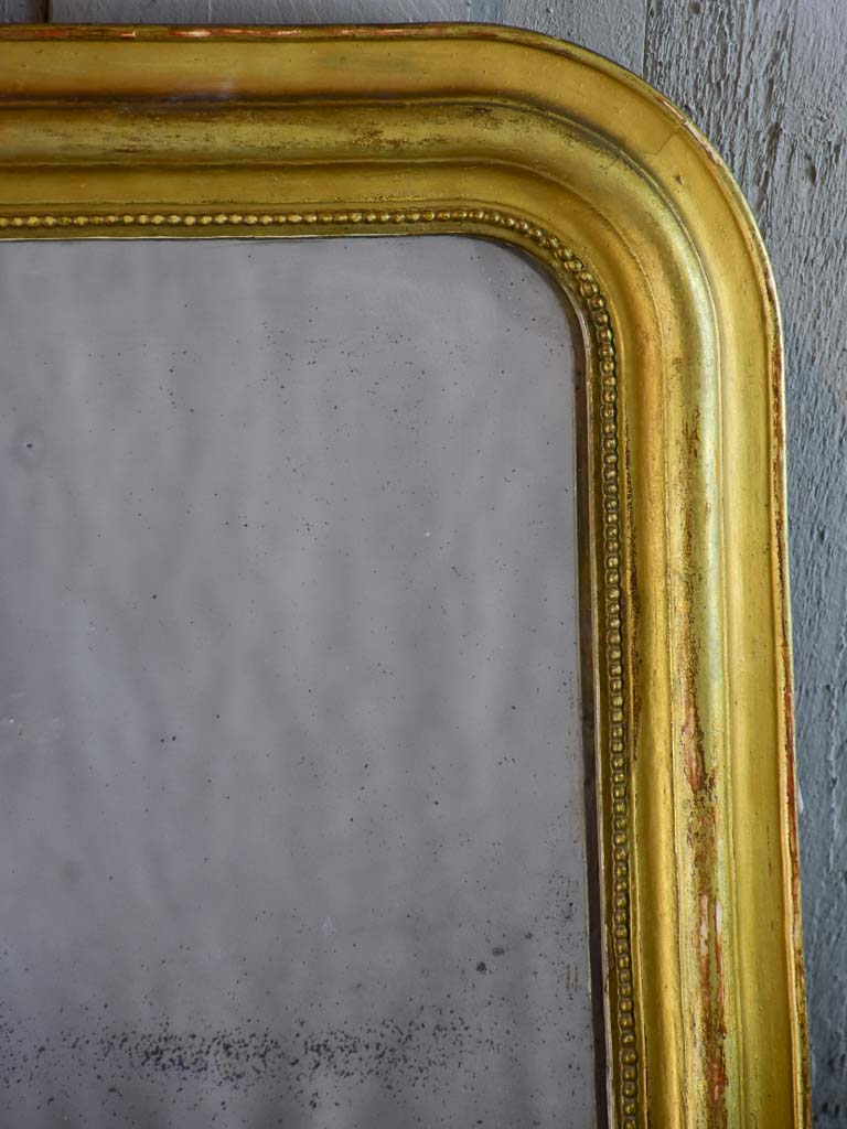 Small antique French Louis Philippe mirror with original glass 18½" x 22"