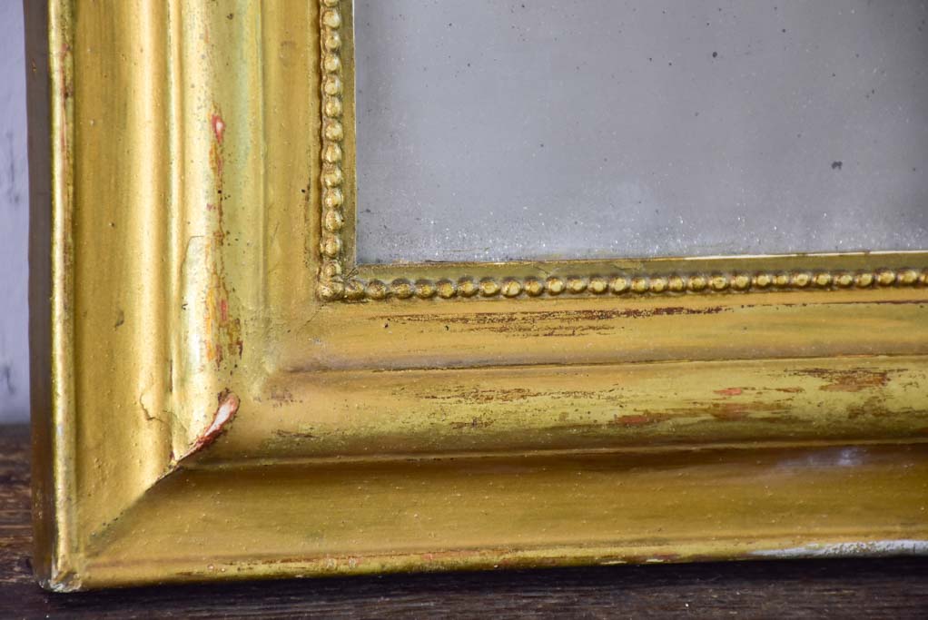 Small antique French Louis Philippe mirror with original glass 18½" x 22"