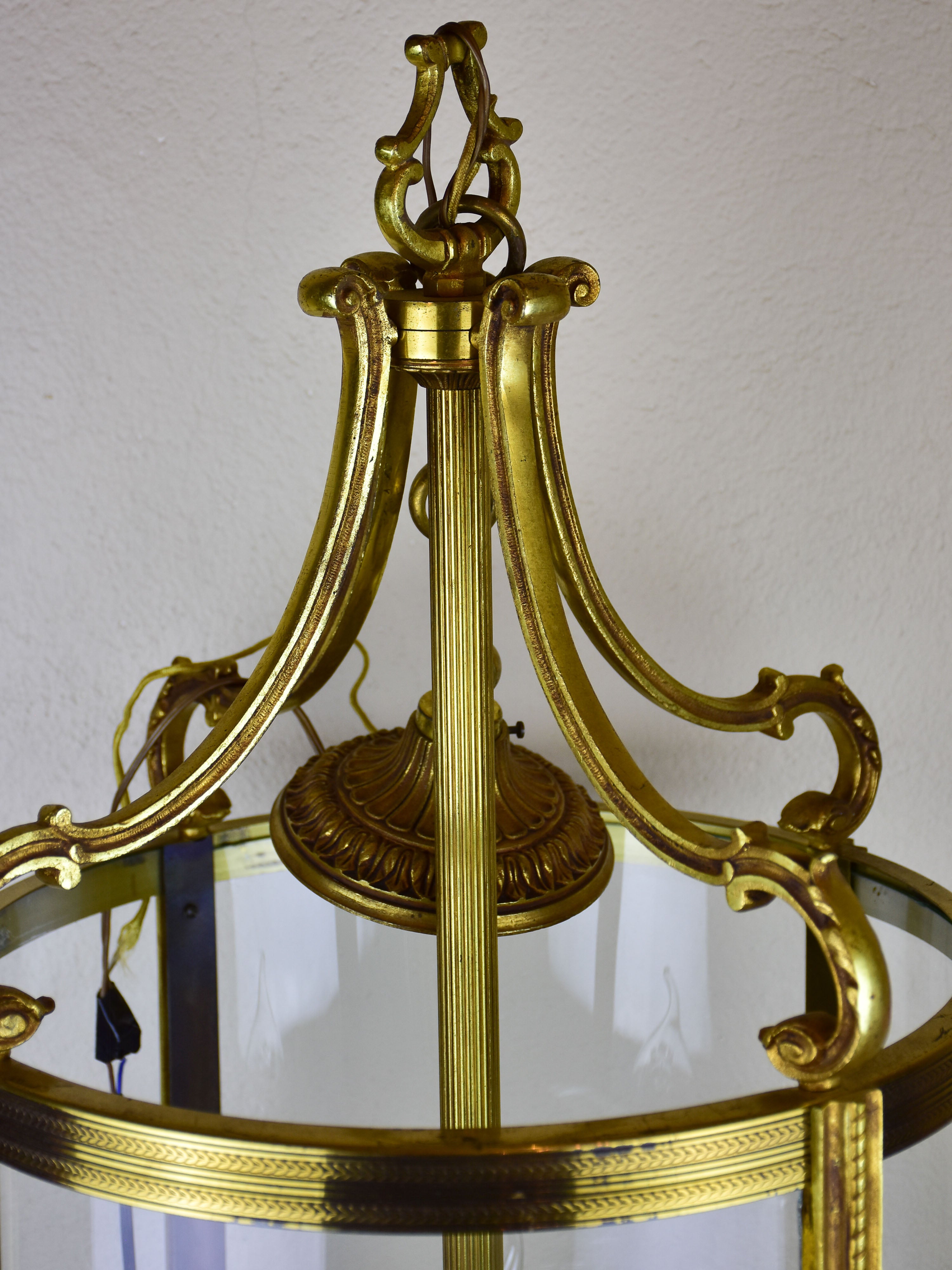 Louis XVI style lantern - bronze and glass