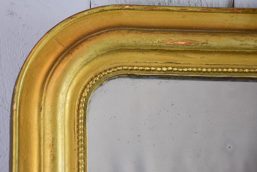 Small antique French Louis Philippe mirror with original glass 18½" x 22"