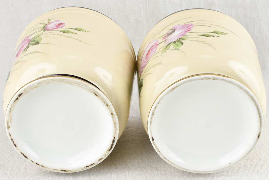 Napoleon III cachepots with bird decors