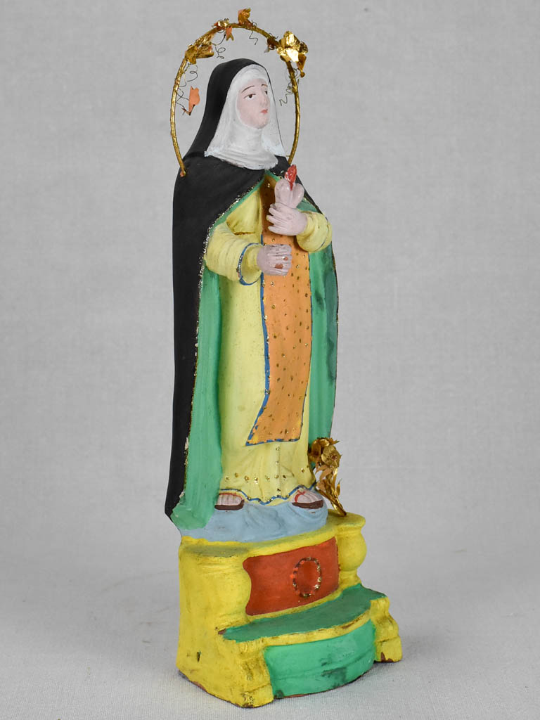 19th-century Santibelli sculpture of the Virgin Mary - Marseille 13¾"