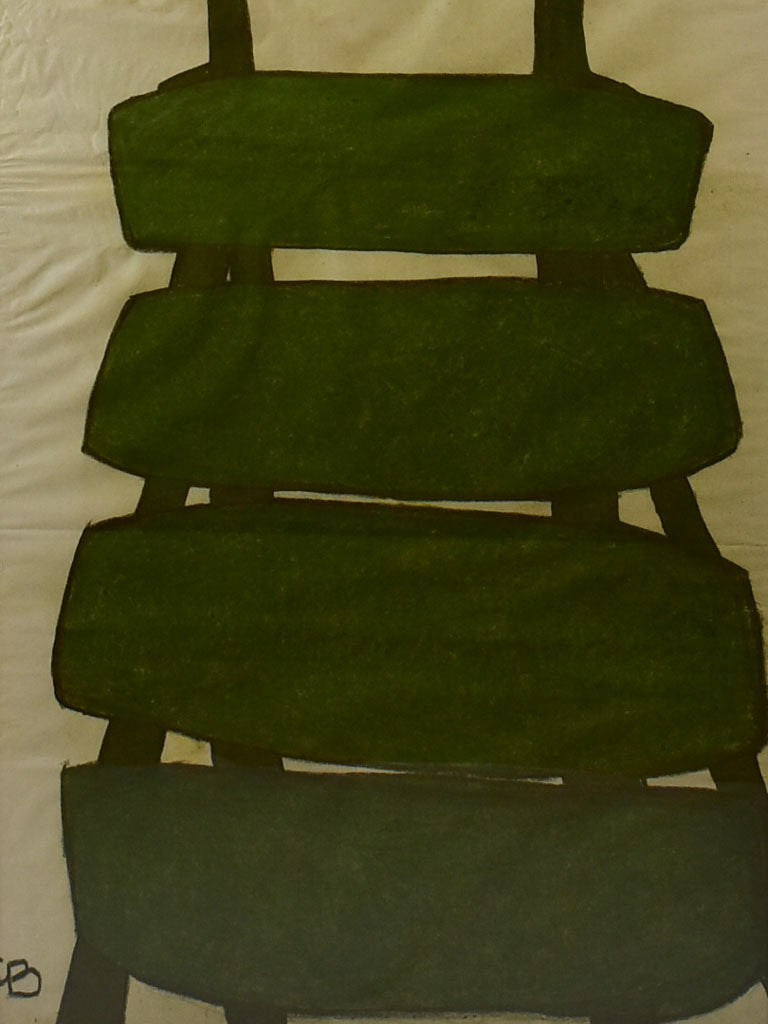 2/2 Large painting of a green chair - Caroline Beauzon 24¾" x 54¾"