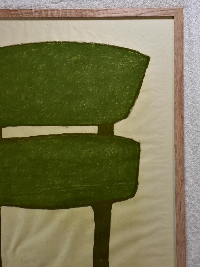 2/2 Large painting of a green chair - Caroline Beauzon 24¾" x 54¾"