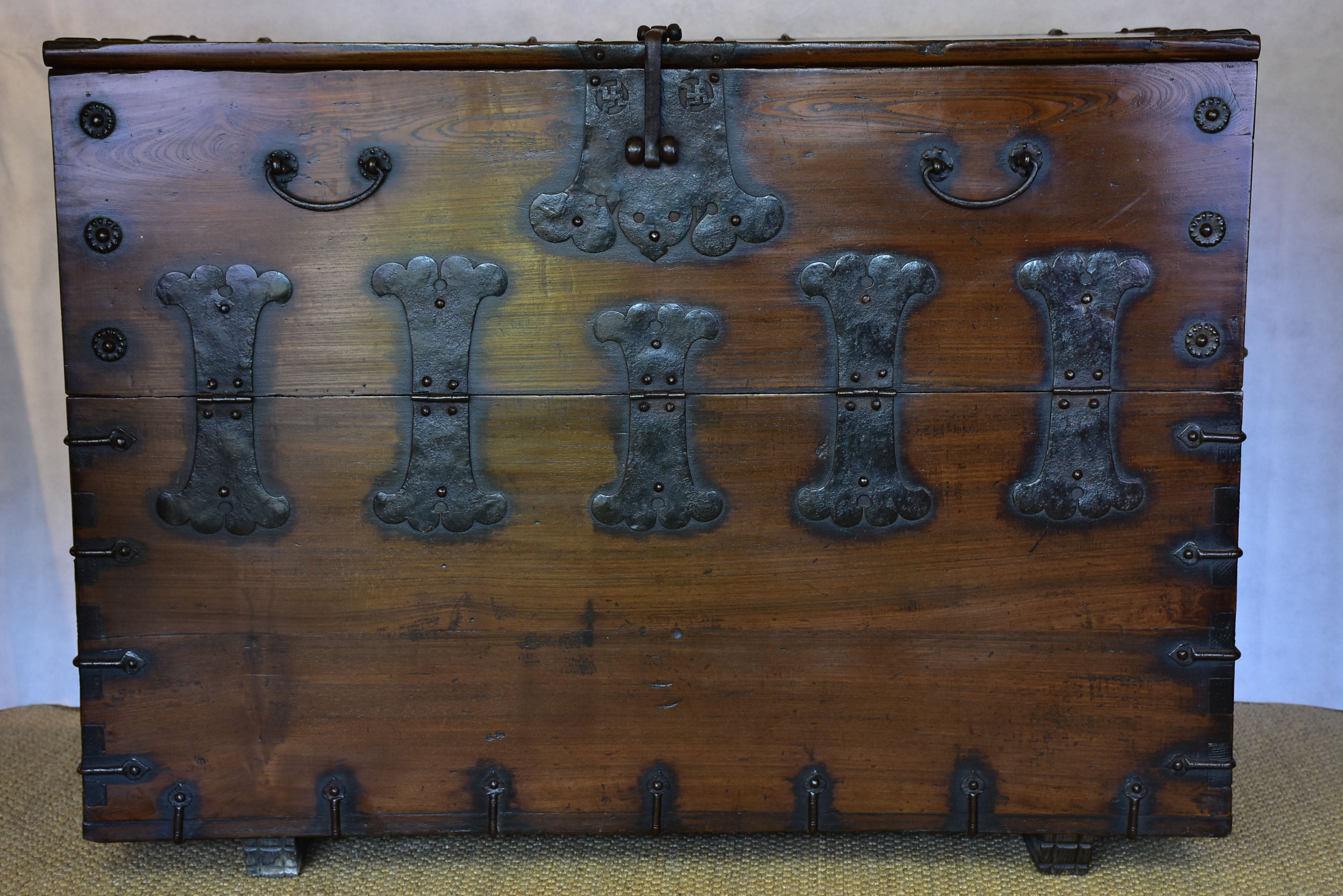 19th Century travel trunk / console