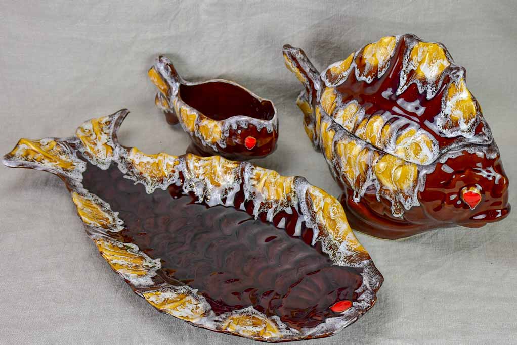 1950's decorative French fish tureen