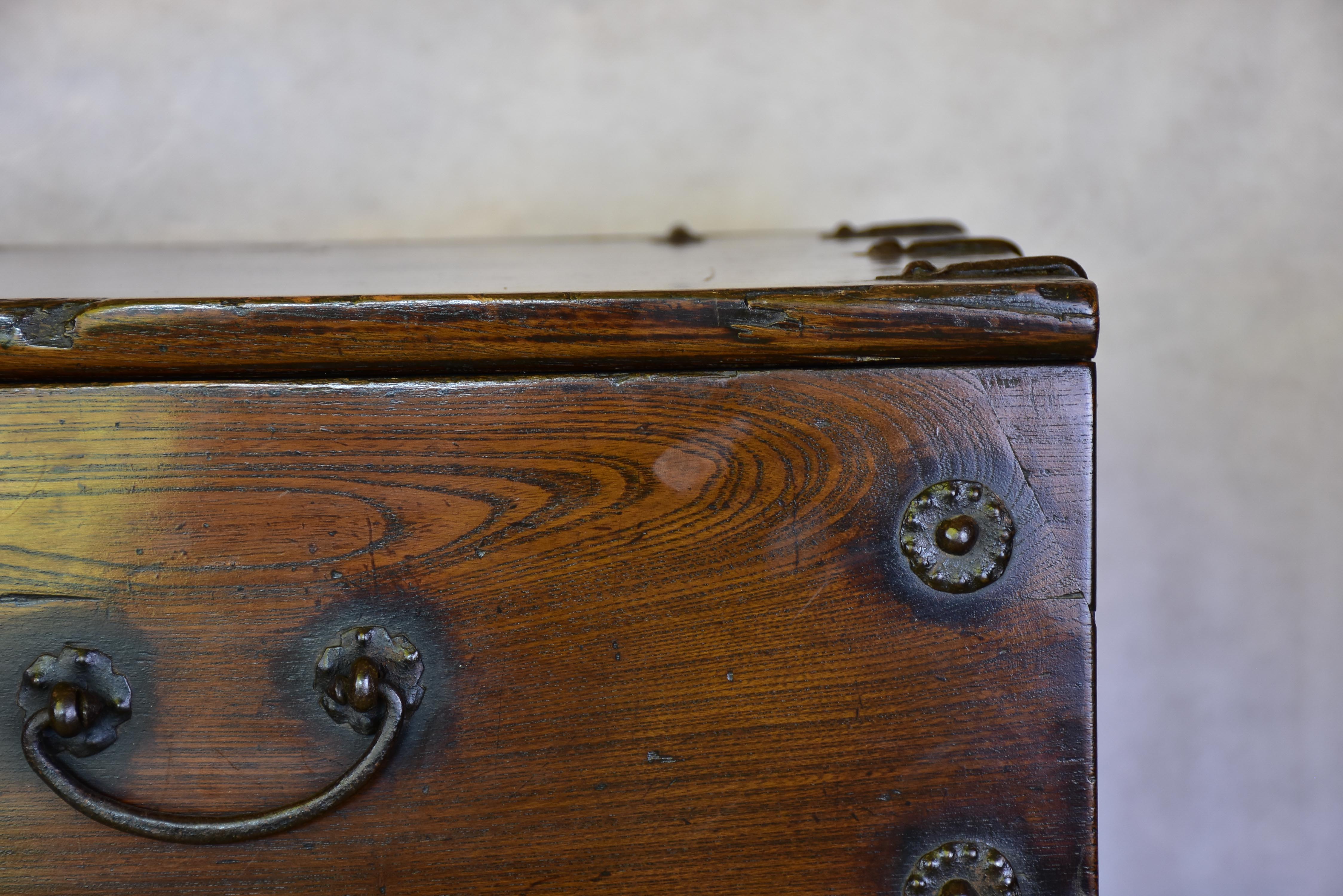 19th Century travel trunk / console