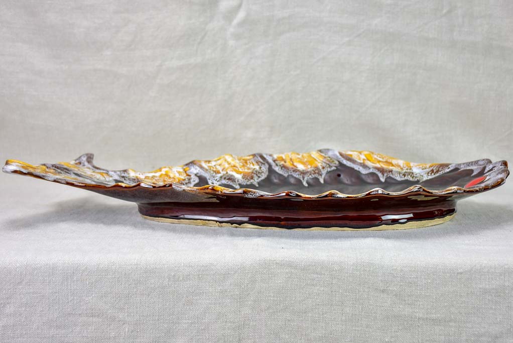 Sculptural pottery Vallauris platter