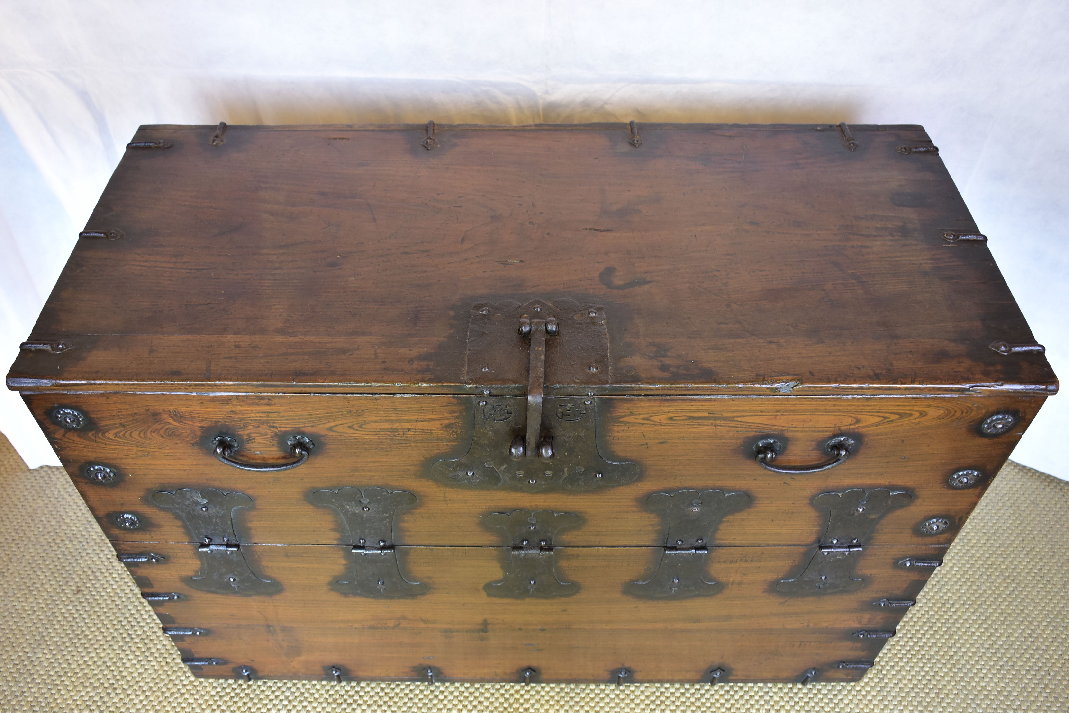 19th Century travel trunk / console