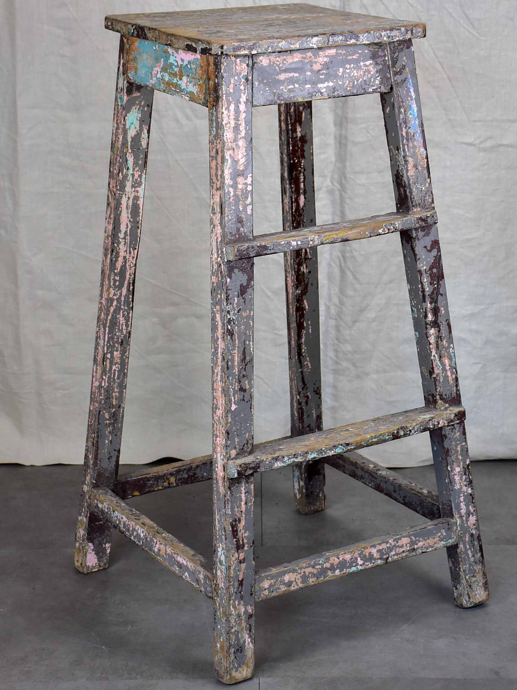 Antique French sculptor's table / high stool - 2 of 2