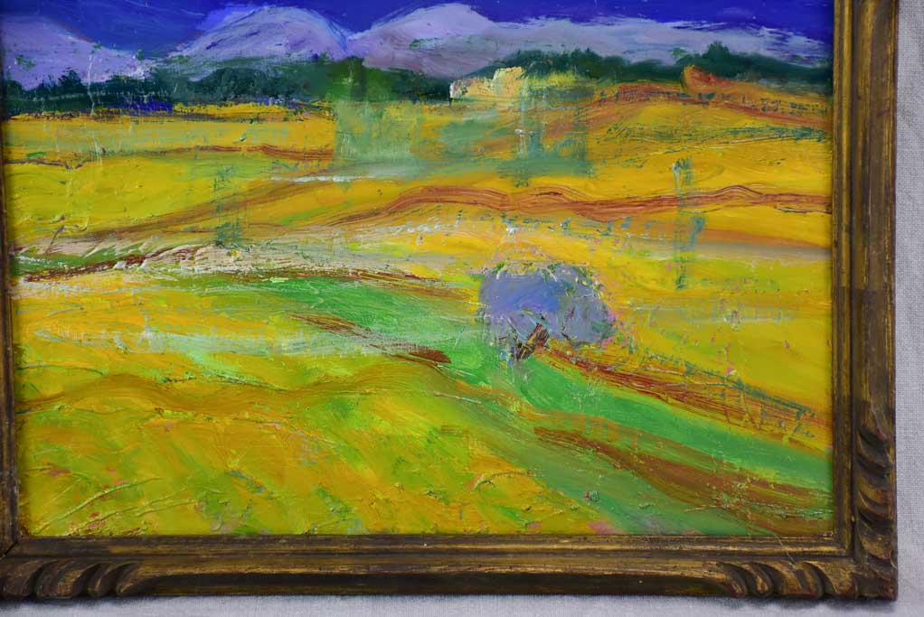 20th Century oil on canvas of the Provence countryside - Anna Costa 14½" x 17¾"