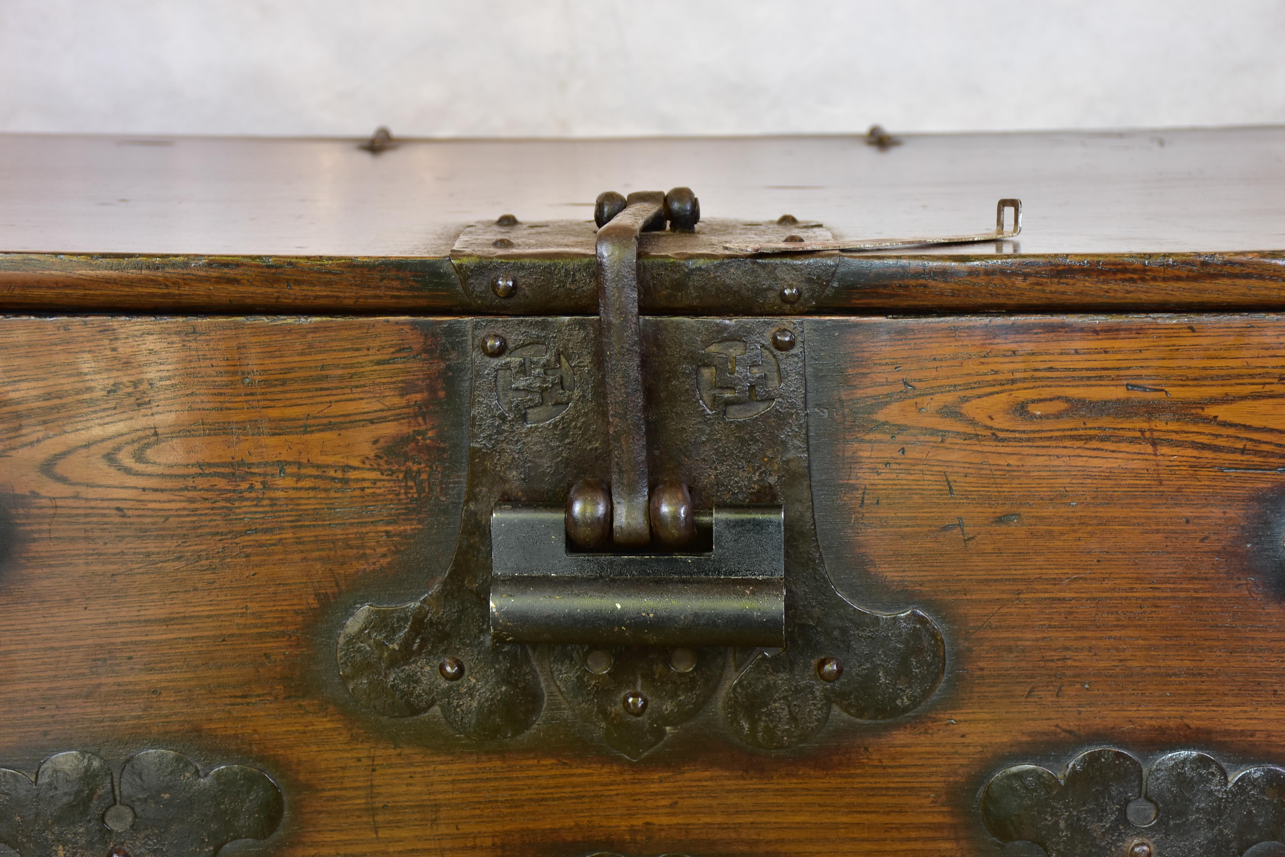 19th Century travel trunk / console