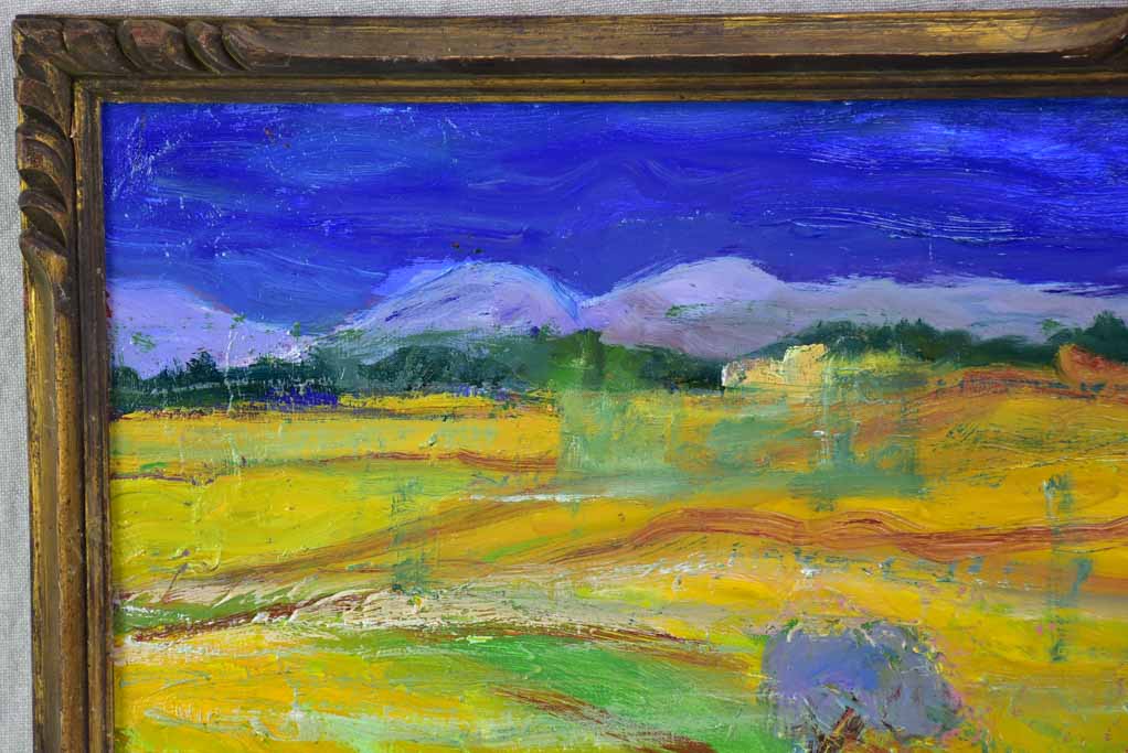 20th Century oil on canvas of the Provence countryside - Anna Costa 14½" x 17¾"