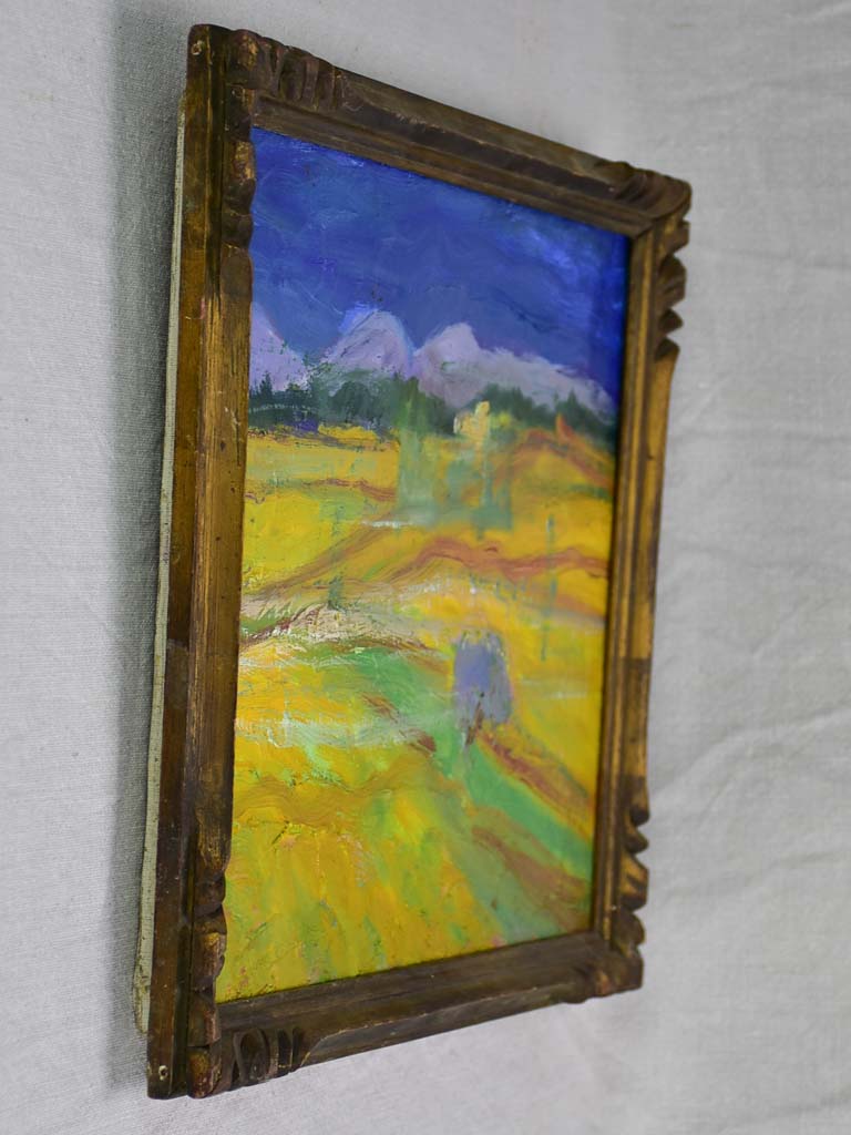 20th Century oil on canvas of the Provence countryside - Anna Costa 14½" x 17¾"