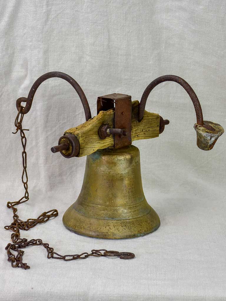 Antique French bell with chain