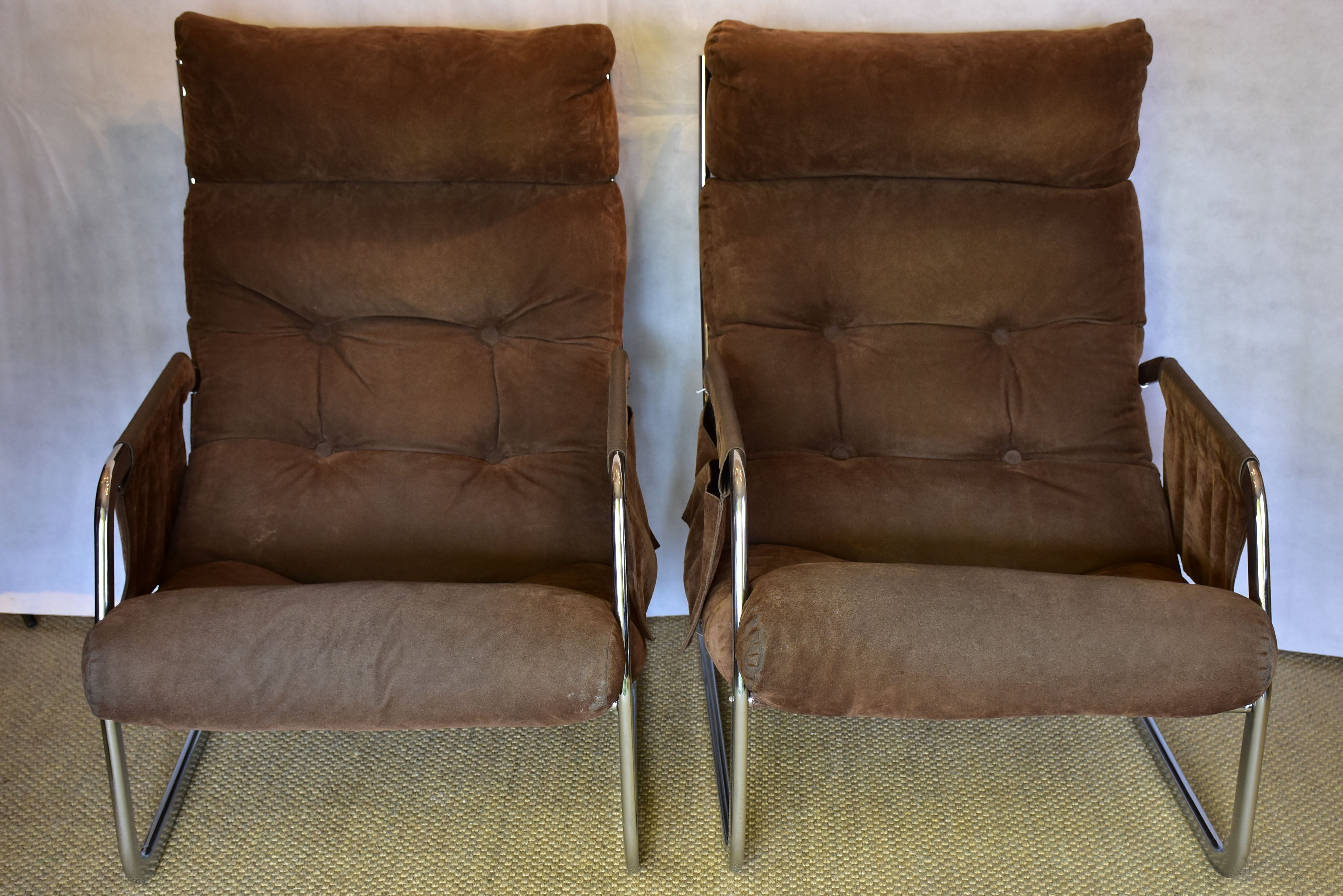 Pair of Italian mid-century armchairs