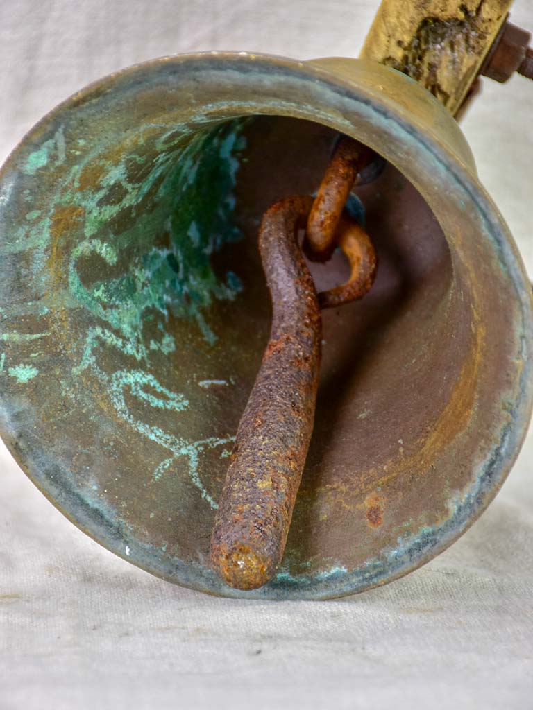 Antique French bell with chain