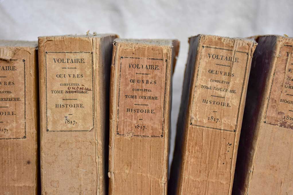 Collection of nine antique French books