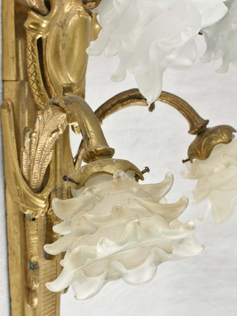 Timeless gold patina Louis XVI sconces