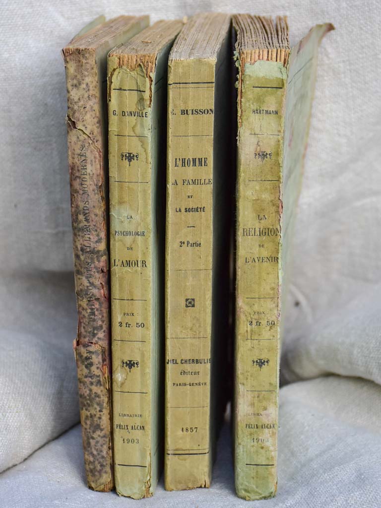 Collection of nine antique French books