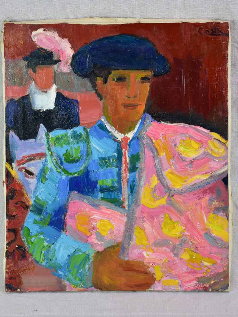 20th Century oil on canvas - Matador - Anna Costa 15" x 18"