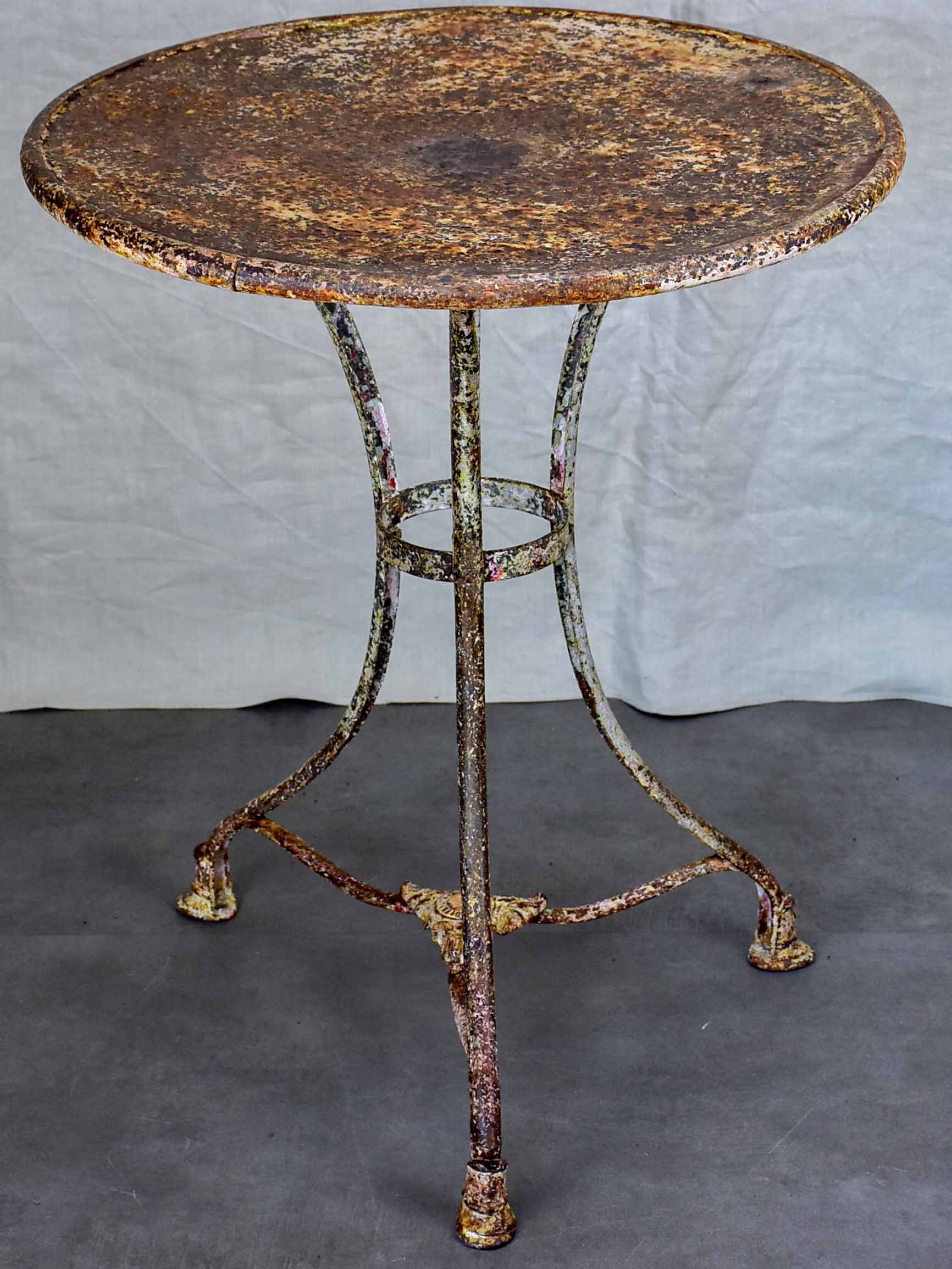 Original 19th Century Arras garden table with hoof feet