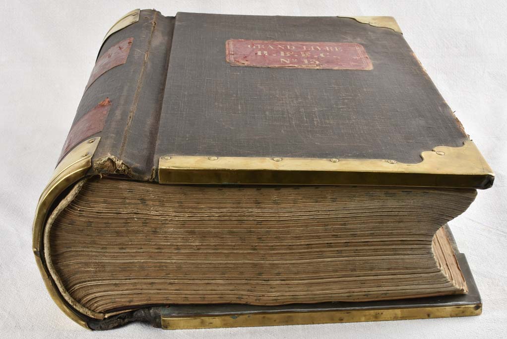 Two very large antique French accounting ledger books 1900 & 1919 - 22"