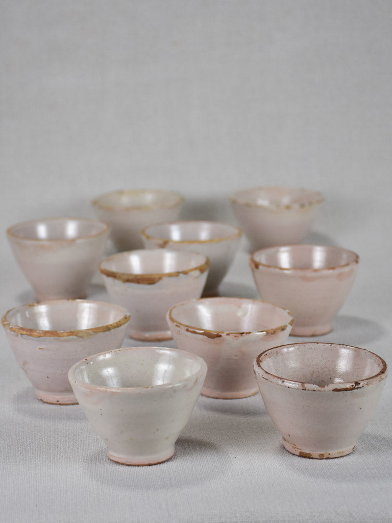 Set of 10 ceramic liqueur ceramic cups 2"