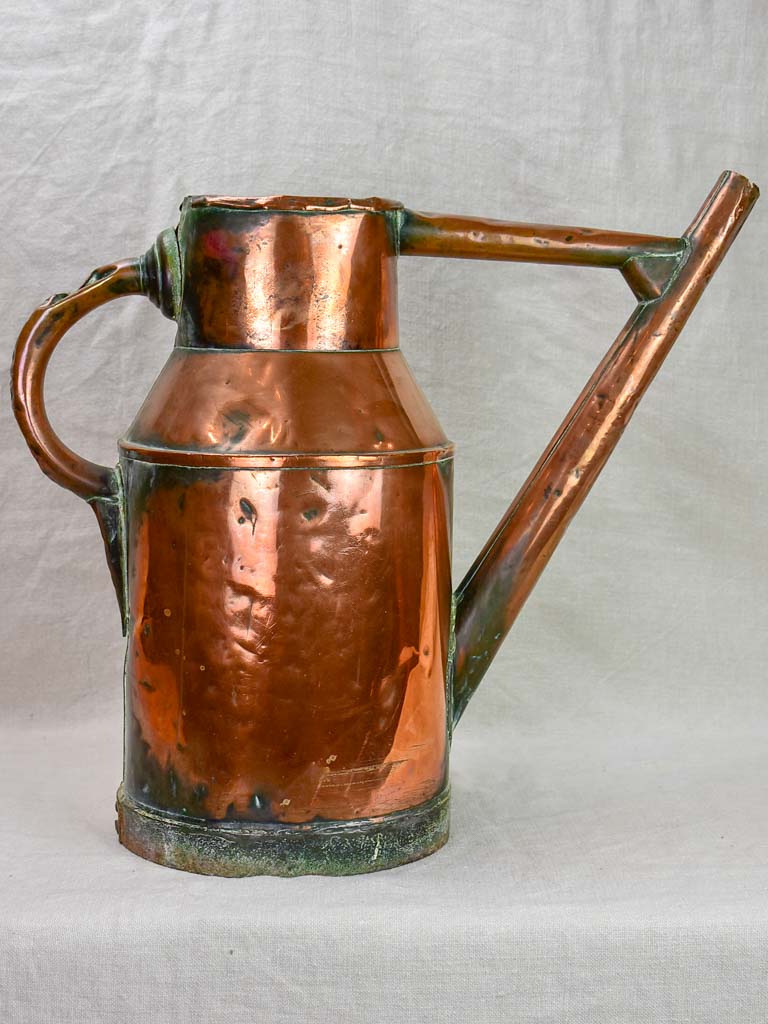 19th Century French copper watering can - rose garden