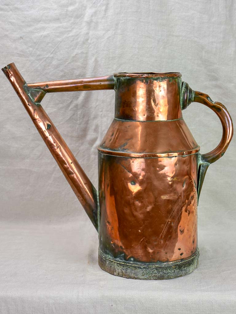 19th Century French copper watering can - rose garden