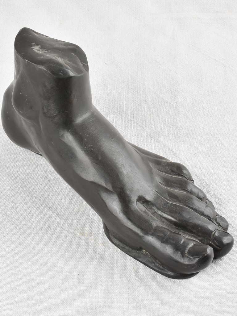 Vintage sculpture / study of a foot with black patina for life drawing